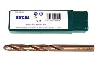 PUNTE HSS RETTIFICATE COBALTO- - ø mm.4 - 10 pezzi EXCEL
