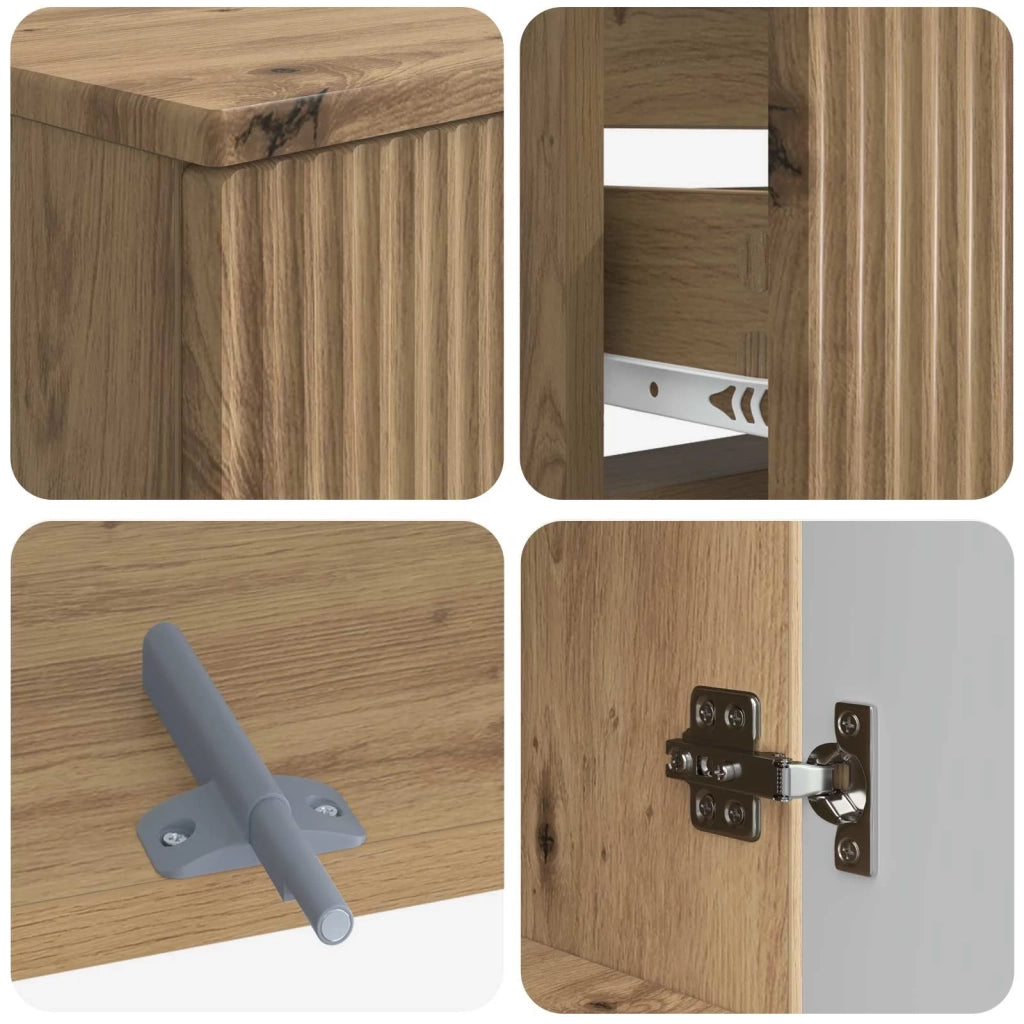 Set di Mobili da Bagno da 4 Pezzi ARNHEM Rovere Artigianale 3417935