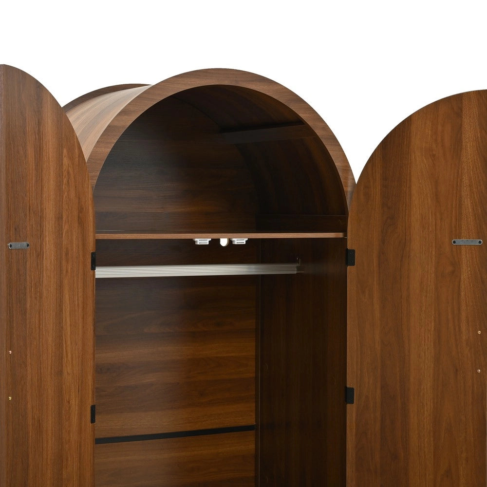 Armadio con Ante Curve e Cassetti ¨C MINIMAL ¨C Guardaroba con Appendiabiti
