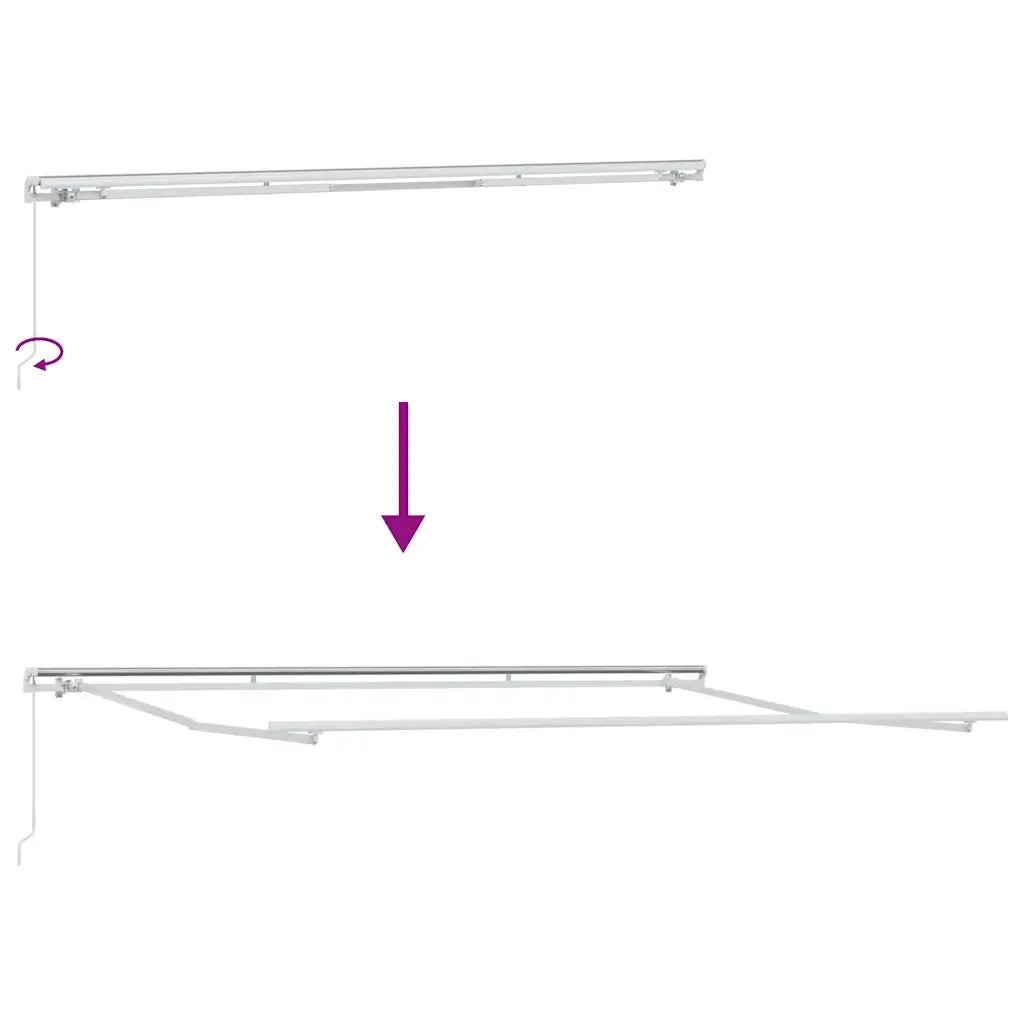 Tenda Sole | Tenda parasole Retrattile Manuale 400x300 cm Marrone