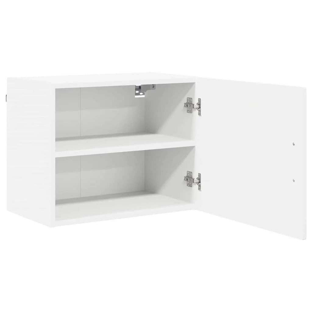 Set di 2 pensili da cucina moderni con ripiani pratici per riporre oggetti 50 x 31 x 40 cm legno composito bianco 02_0054242