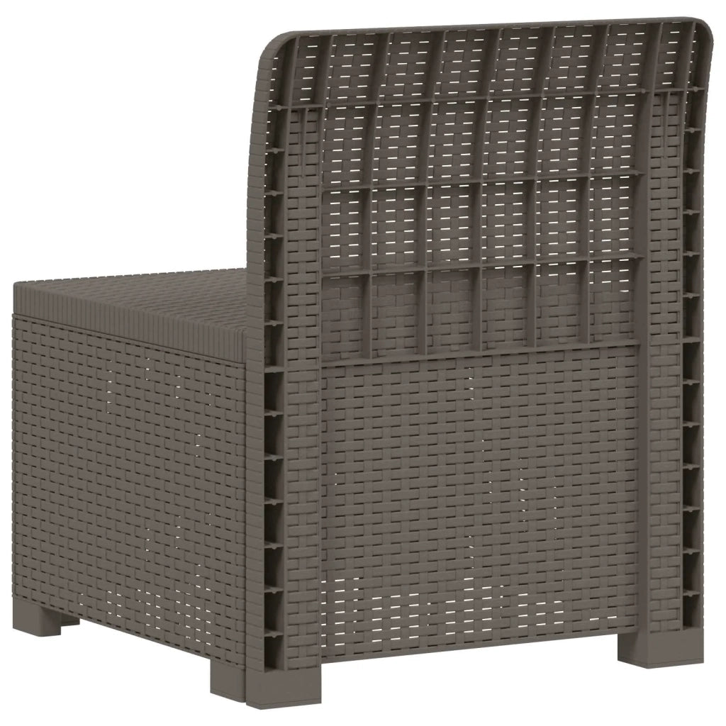 Divano da Giardino a 1 Posto Aspetto Rattan PP Grigio Chiaro 8011779