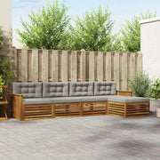 Set di divani da esterno 5 pcs Grigio Naturale e Chiaro 3373296