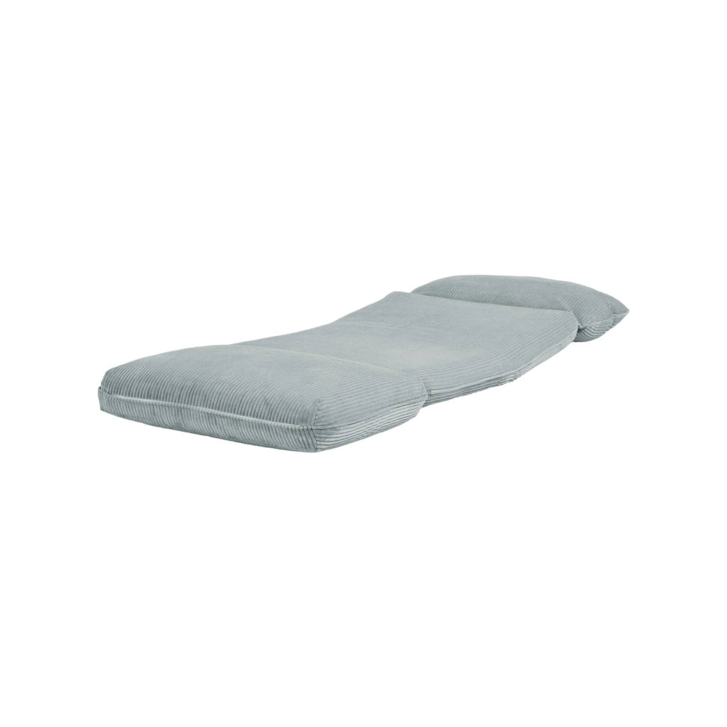 Poltrona letto convertibile velluto a coste grosse coste, blu chiaro