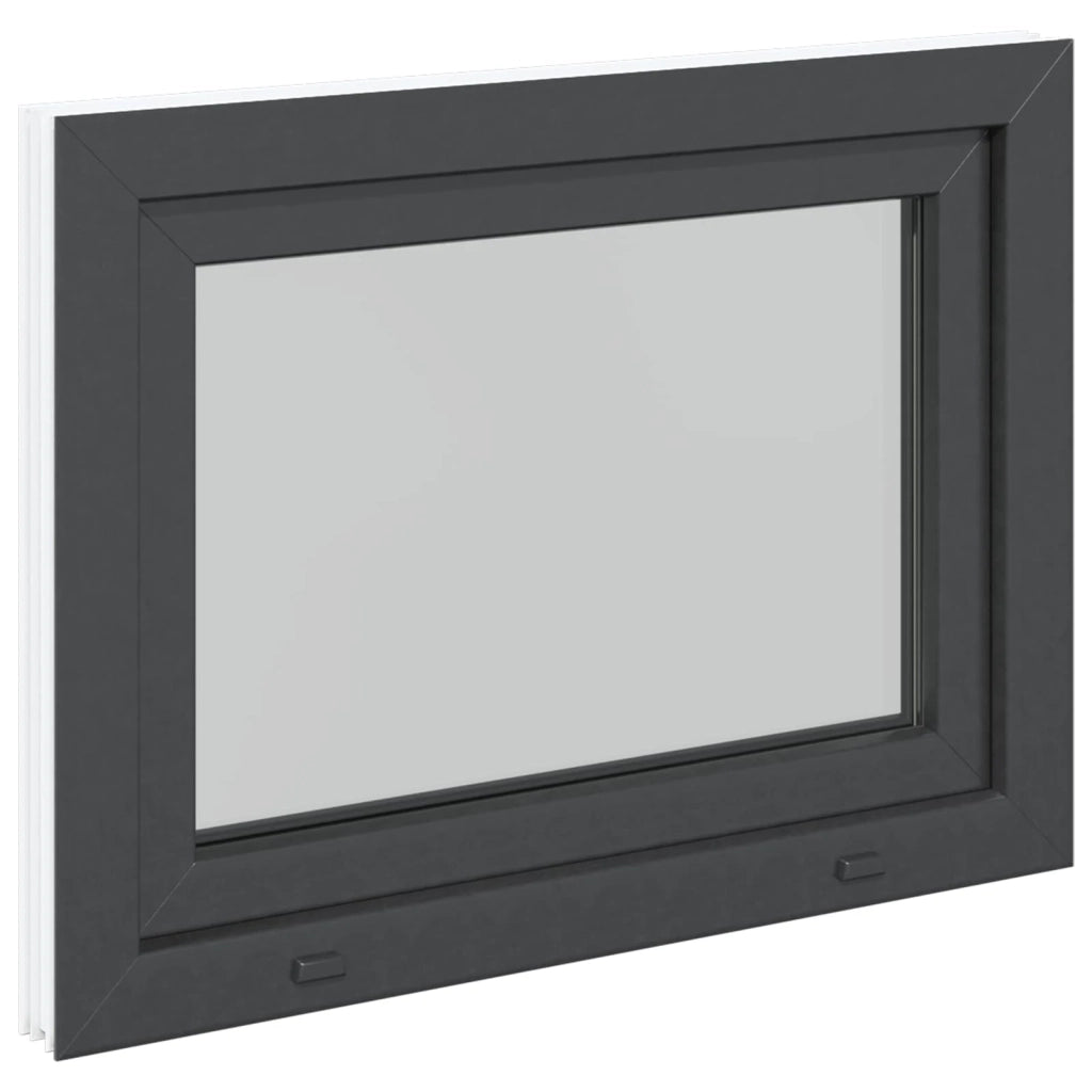 Finestra per Soffitta RISOR 90 x 60 cm PVC e Vetro Antracite CFW1708294