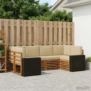 Set divano sezionale 6 pcs Naturale e Beige Poliestere 3384784