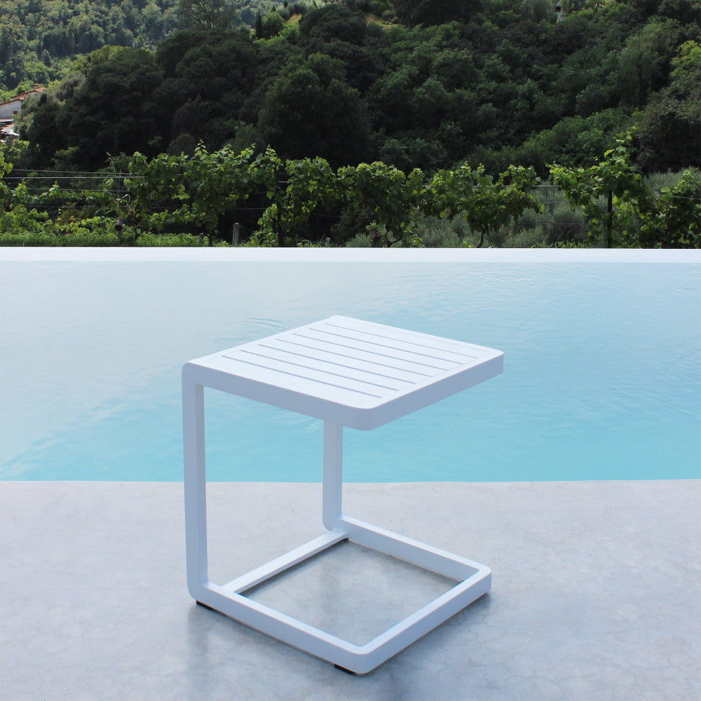 Tavolino In Alluminio Bianco Alimos