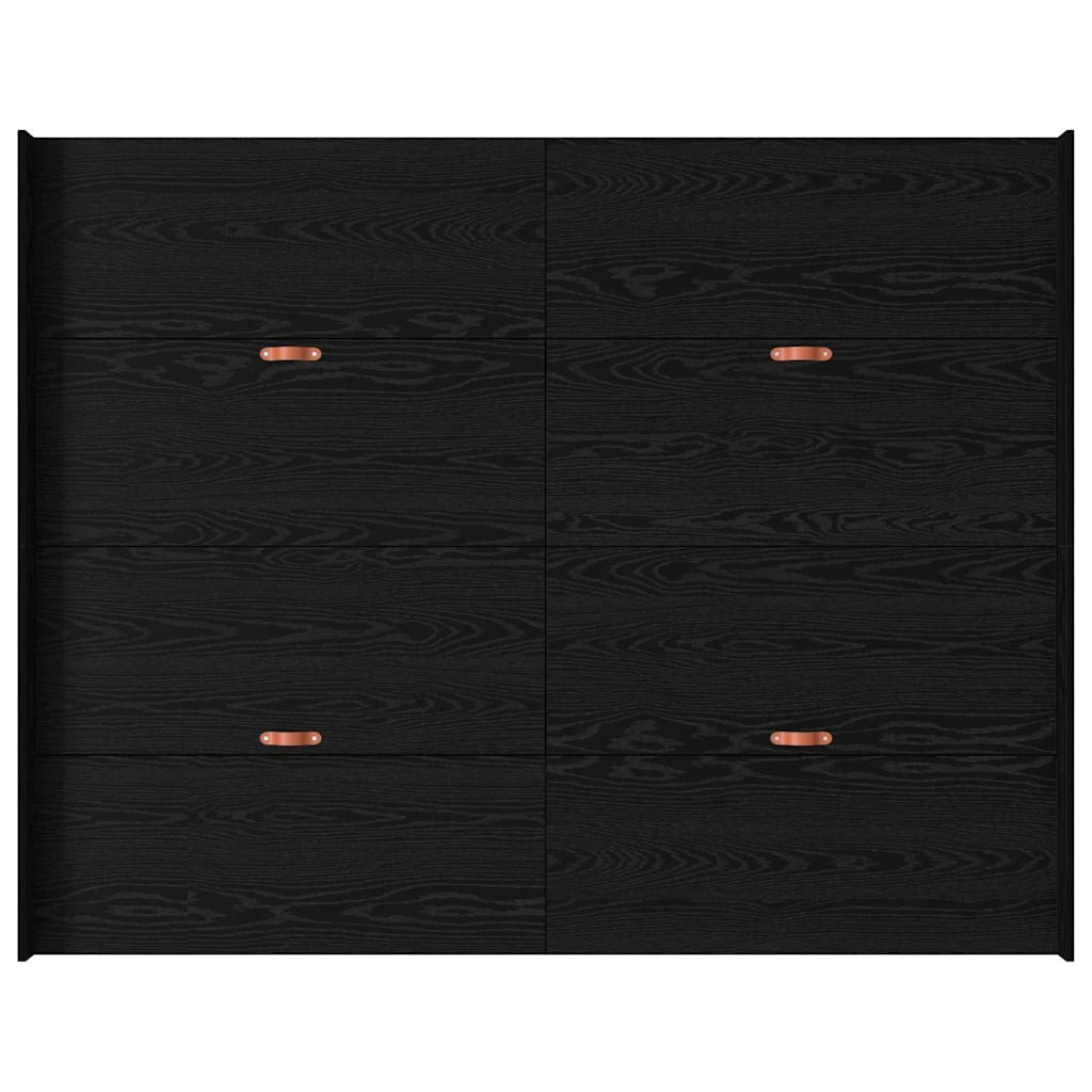 Struttura letto con contenitore-Giroletto con contenitore Rovere Nero 140 x 190 cm