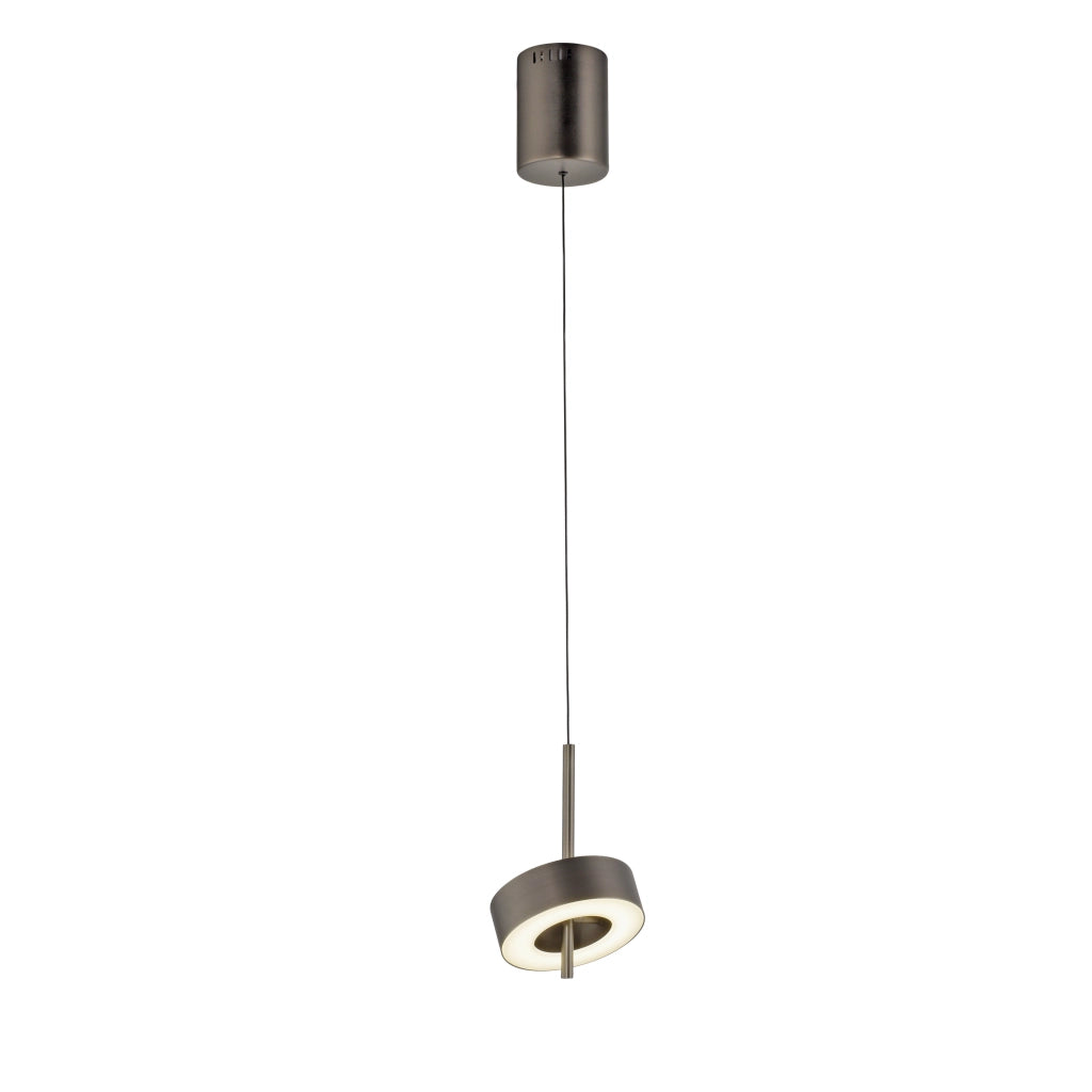 Lampada sospesa moderna bronzo Ø14 con telecomando CCT LED 9W