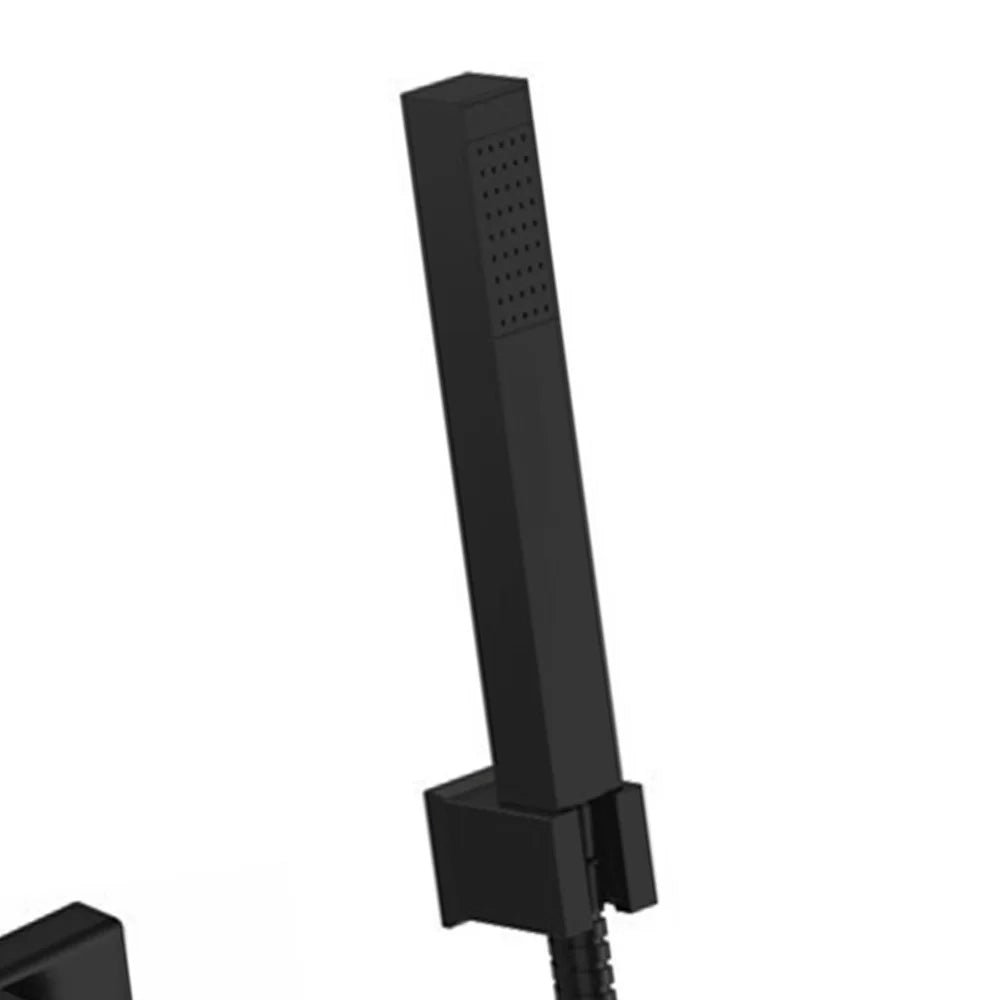Miscelatore esterno vasca con kit doccia nero opaco serie Absolute
