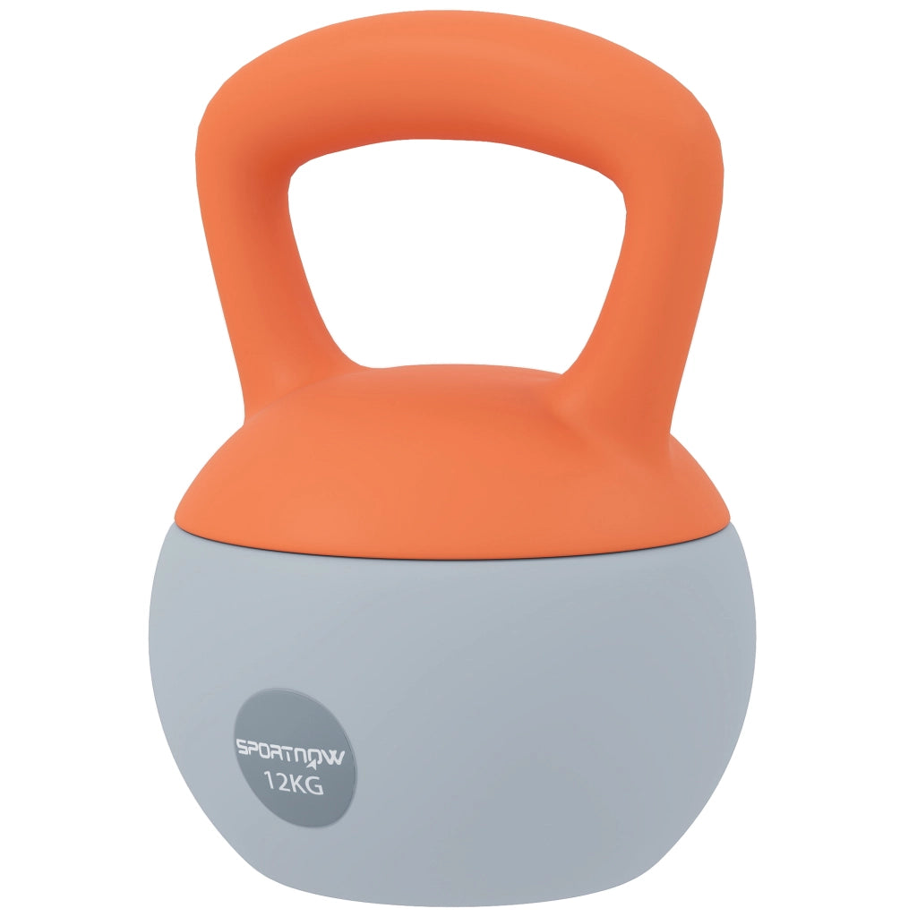 Kettlebell 12 kg ¨C Minimal ¨C Arancione Grigio 21x21x30 cm