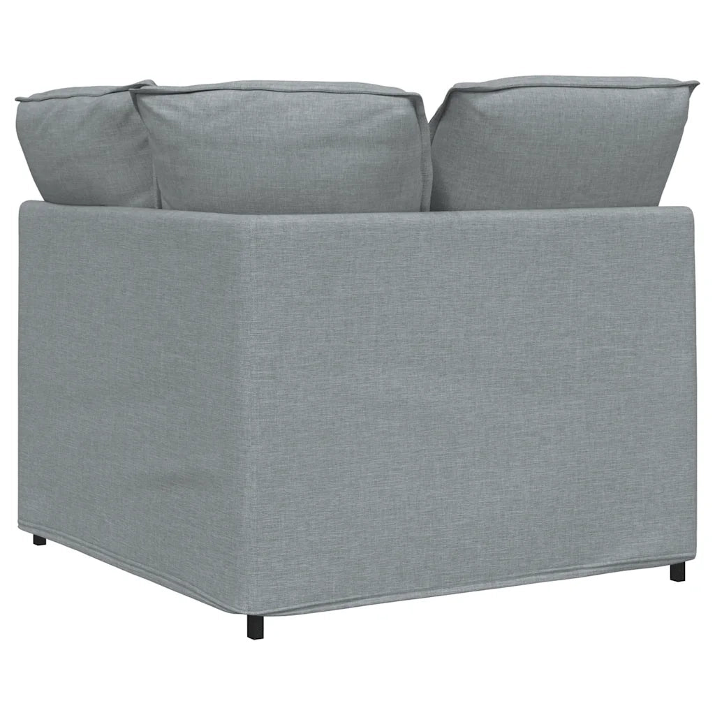 Modulo Angolare Divano Modulare con Cuscini-Sofa Modulare-Divanetto Grigio Chiaro 100cm 527397