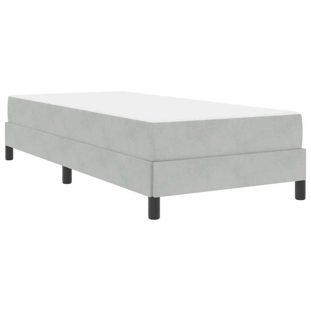 Letto a molle con materasso Grigio chiaro 90 x 190 cm Tessuto 3398659