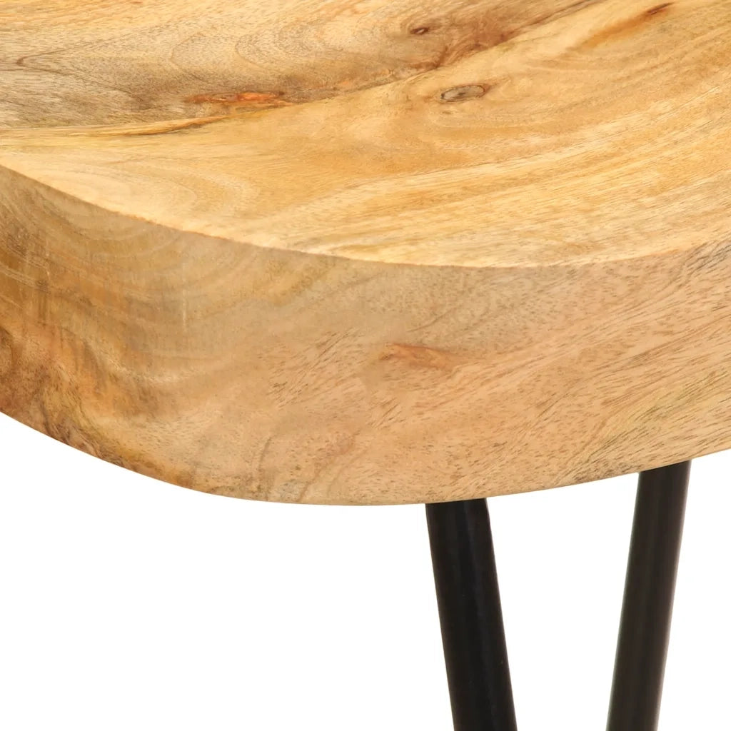 Sgabelli da Bar 2 pz in Legno Massello di Mango 244010