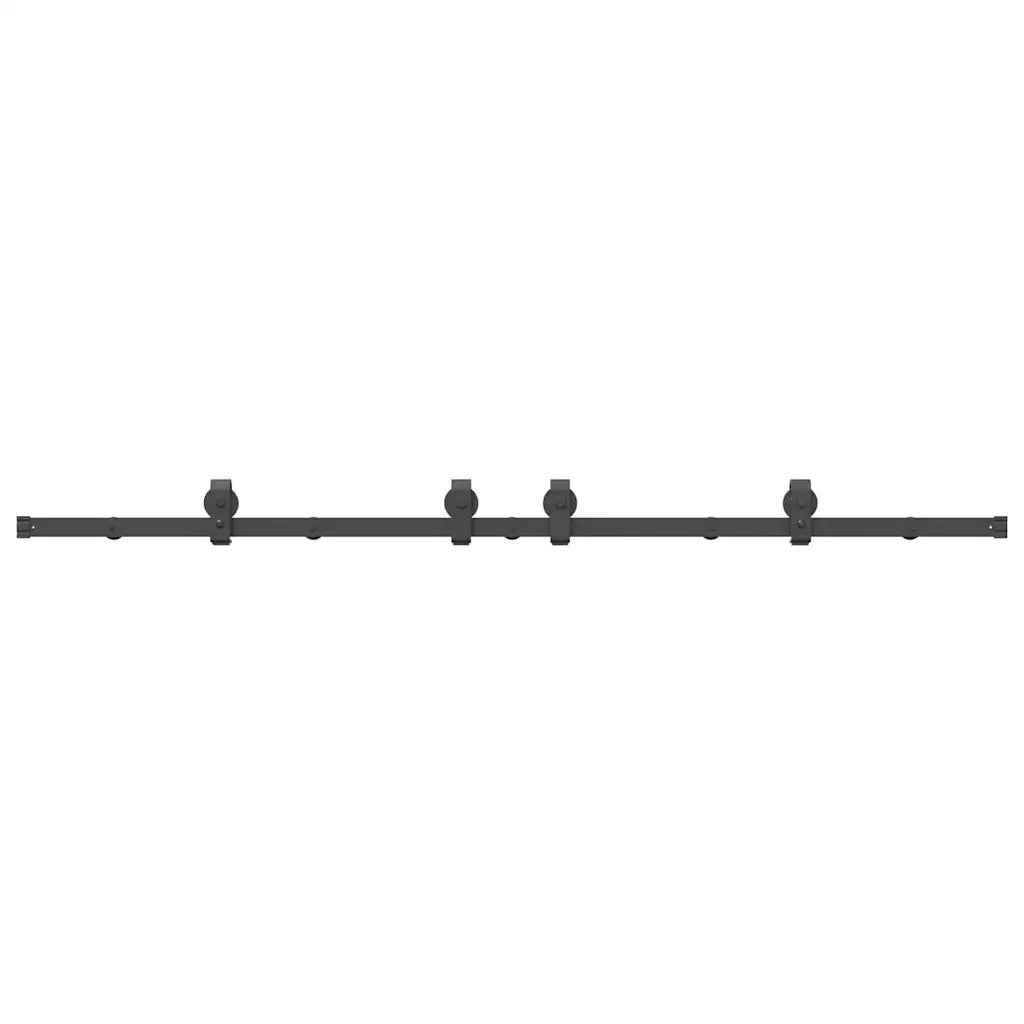 vidaXL Kit di Binari per Porte Scorrevoli 200 cm Acciaio Nero