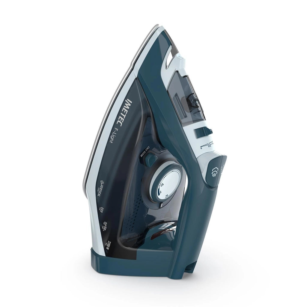 Imetec 9041 F-Light Ferro da Stiro a Vapore Piastra Glide Ceramic 2200 W Colpo Vapore 150 g colore Blu