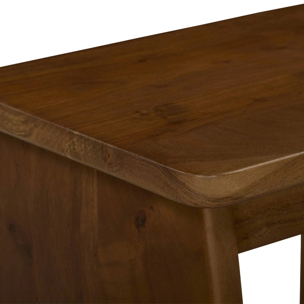 Comodino esotico in legno di acacia, noce