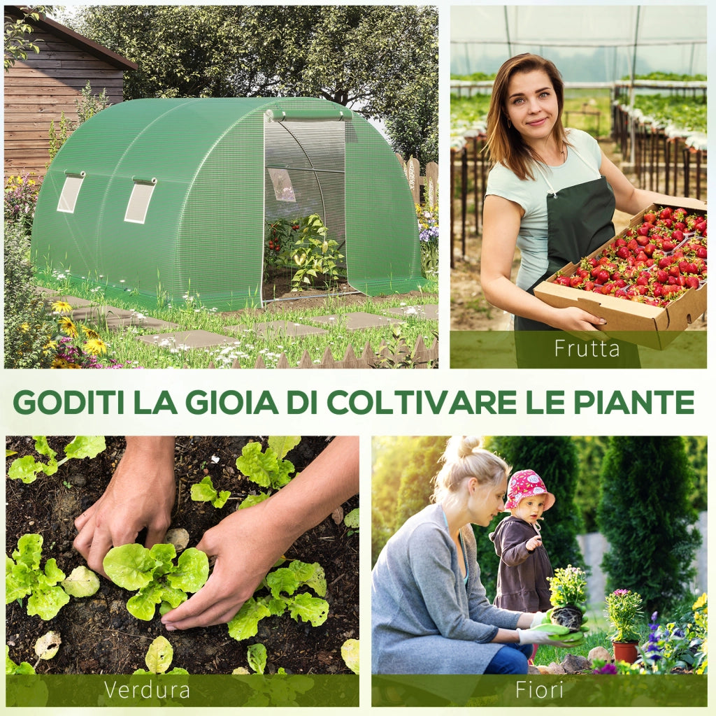 Serra da Giardino ¨C Minimal ¨C Verde 3x3x2m con Finestre