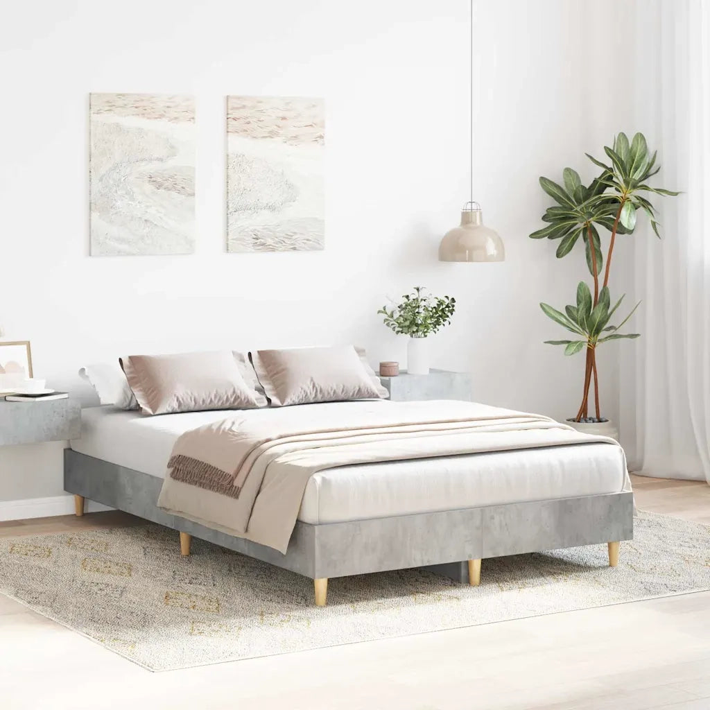 Struttura del letto-Giroletto Grigio cemento 193 x 123 x 25 cm