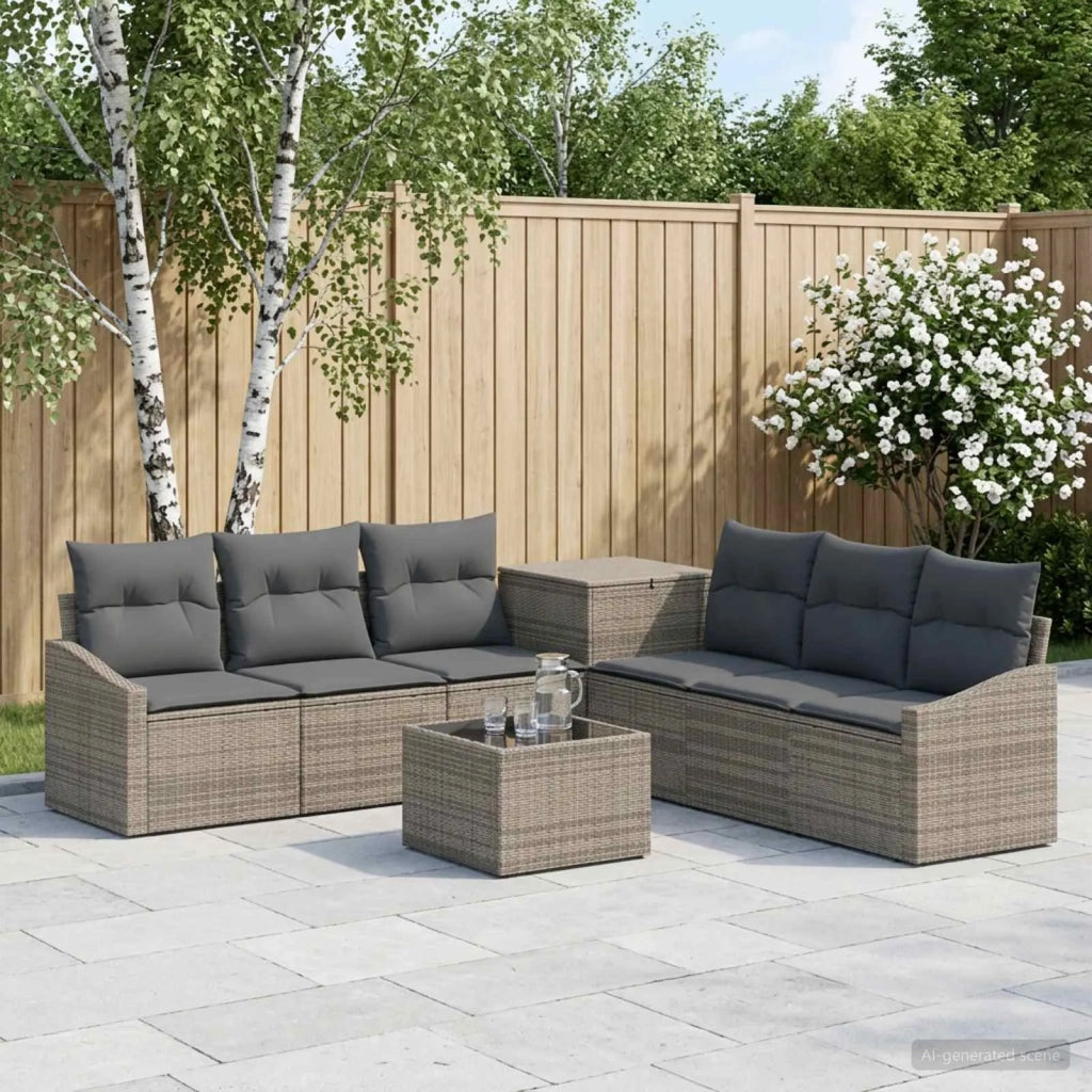 Set di divani 8 pz Grigio e Grigio Scuro 3448222