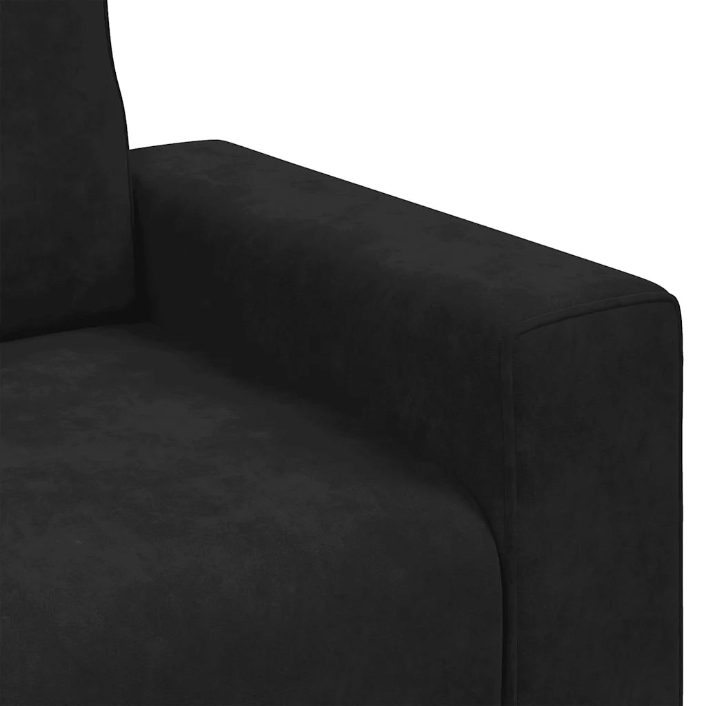 Divano Sedia Nero 100x77x82 cm Velluto 4105252