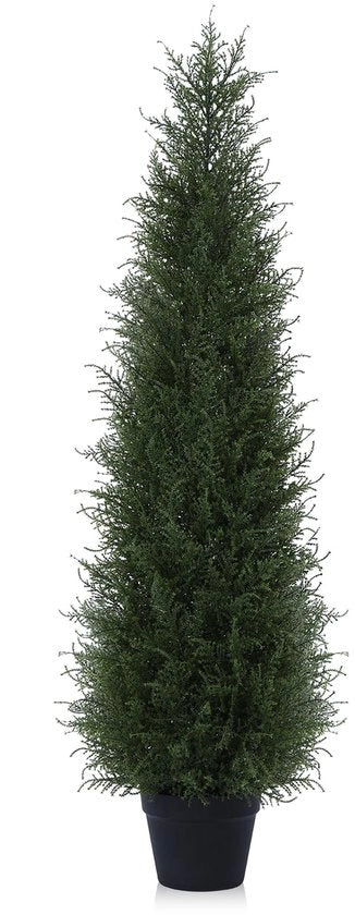 Pianta artificiale di cedro 120cm, albero di cedro artificiale, albero artificiale per esterno UV-resistente per decorazione di casa, camera da letto, ufficio.