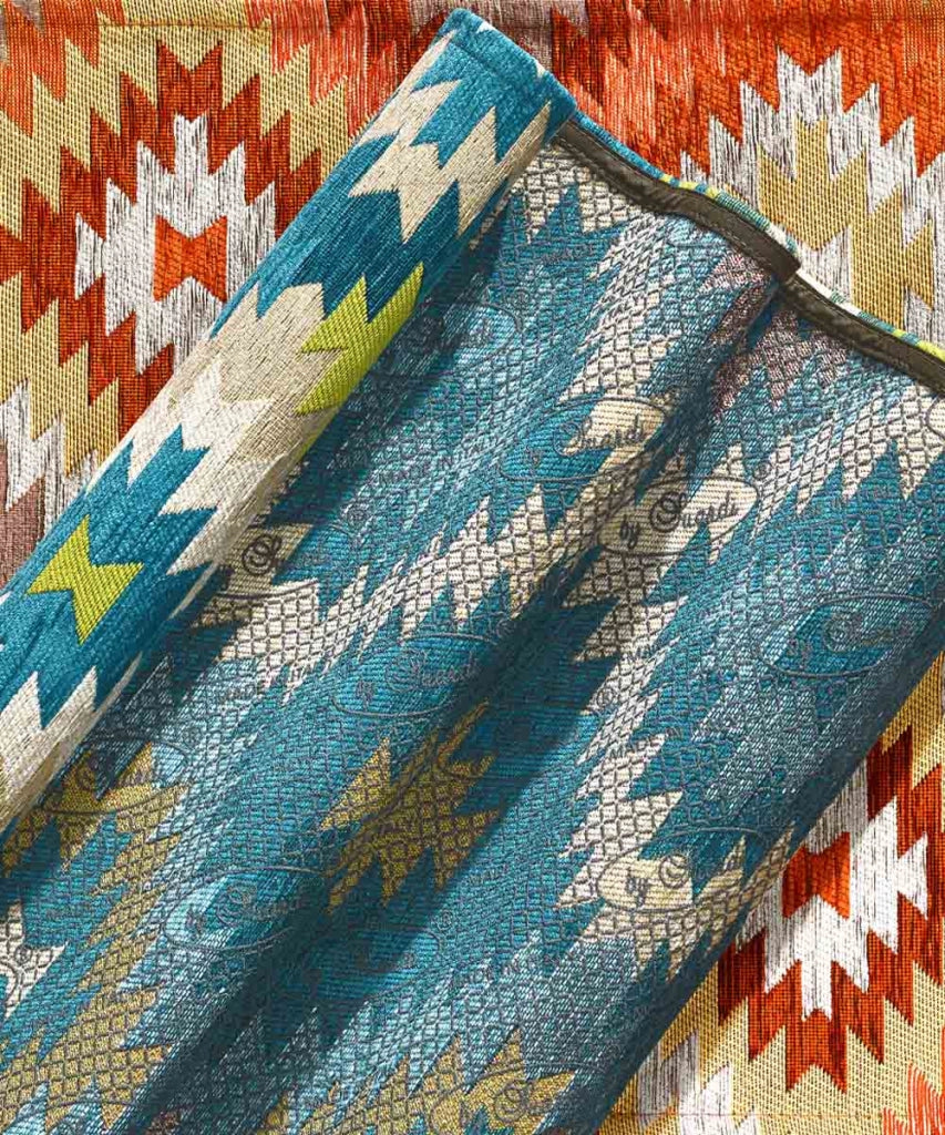 Passatoia moderna AVANA ROSA contemporaneo geometrico etnico kilim, tappeto arredo multiuso lavabile anti-scivolo cm.55x190