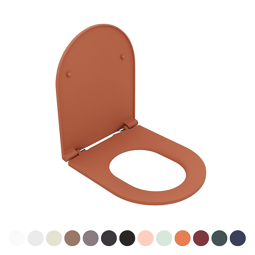 SEDILE WC SOFT CLOSE INFINITY PER FILOMURO Terracotta Opaco coprivaso copriwater NYMO