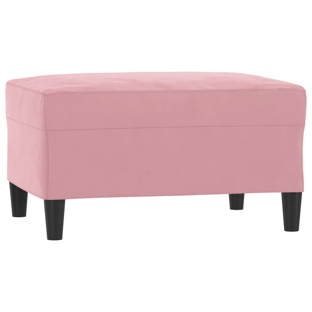 Set di Divani 4 pz con Cuscini rosa in Velluto