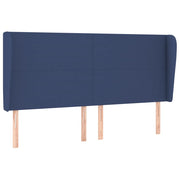 Testiera | Testata ad Orecchio Blu 163x23x118/128 cm in Tessuto