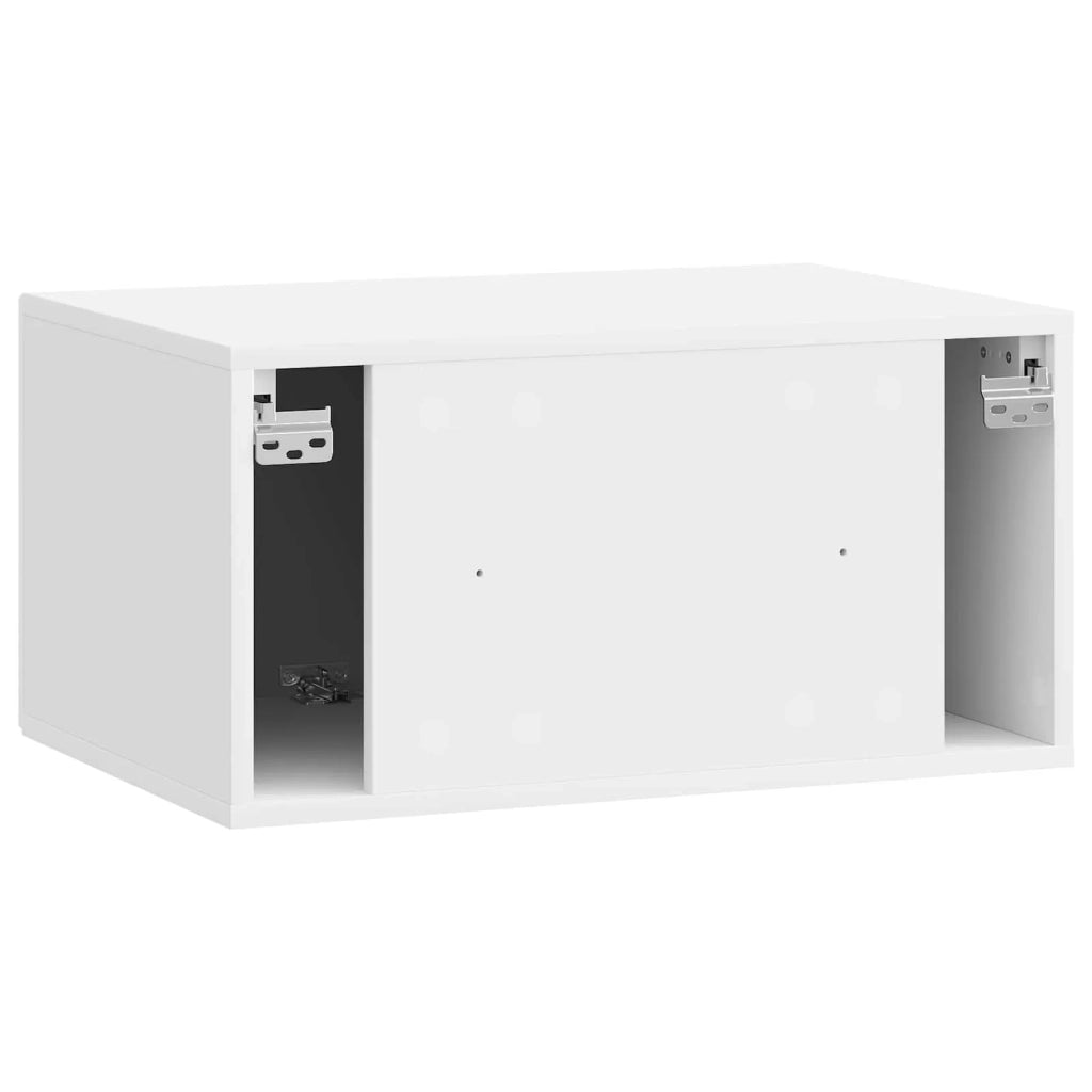 Mobile Porta TV da Muro-Credenza per TV sospesa Bianco Lucido 59,5 x 41 x 30 cm 758172