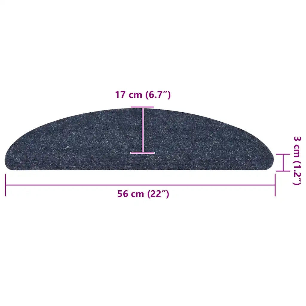 Tappetini Autoadesivi per Scale 30 pz | Gradini per Scale Blu 56x17x3 cm