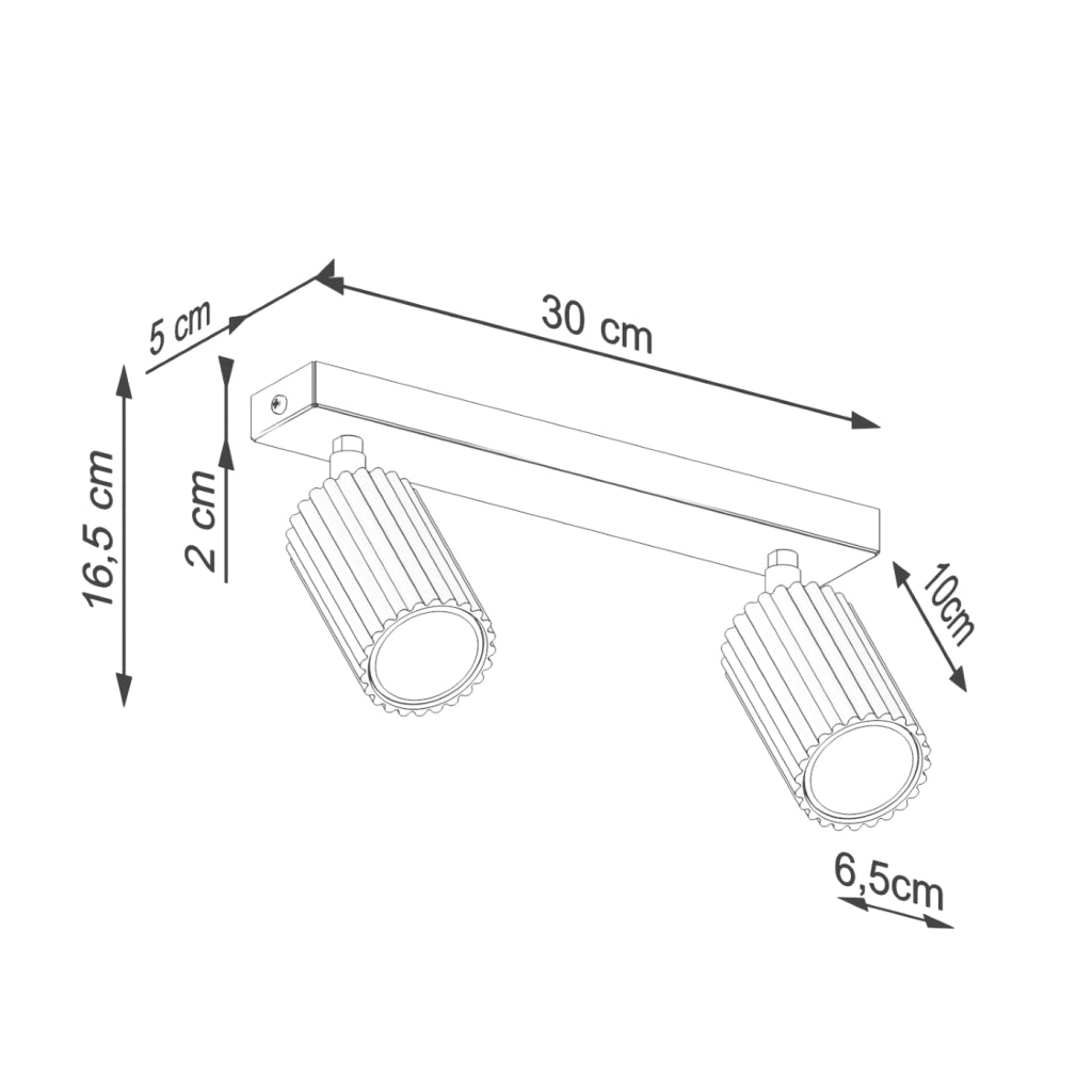 Lampada da soffitto KARBON 2 verde oliva