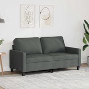 Divano a 2 Posti Grigio Scuro 140 cm in Tessuto 359164