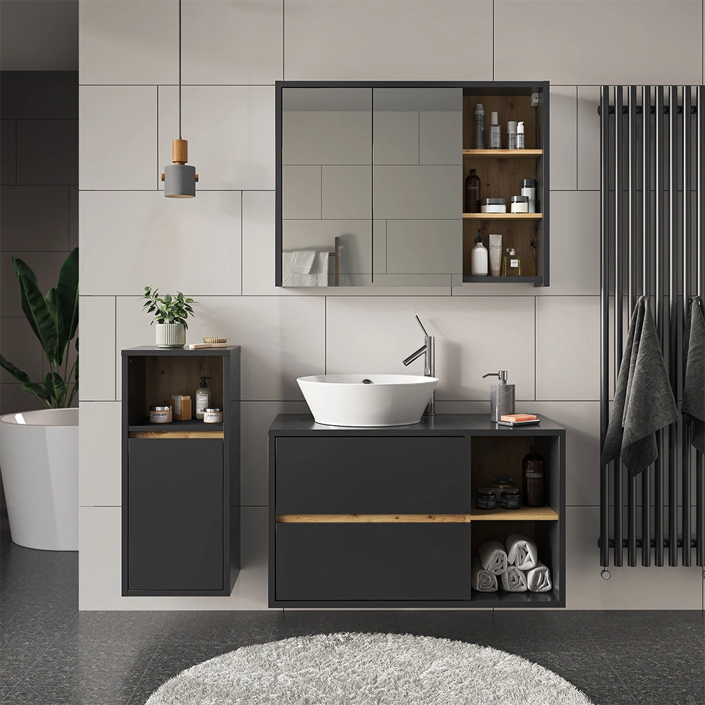 Vicco Mobiletto bagno Antracite 33 x 80 cm