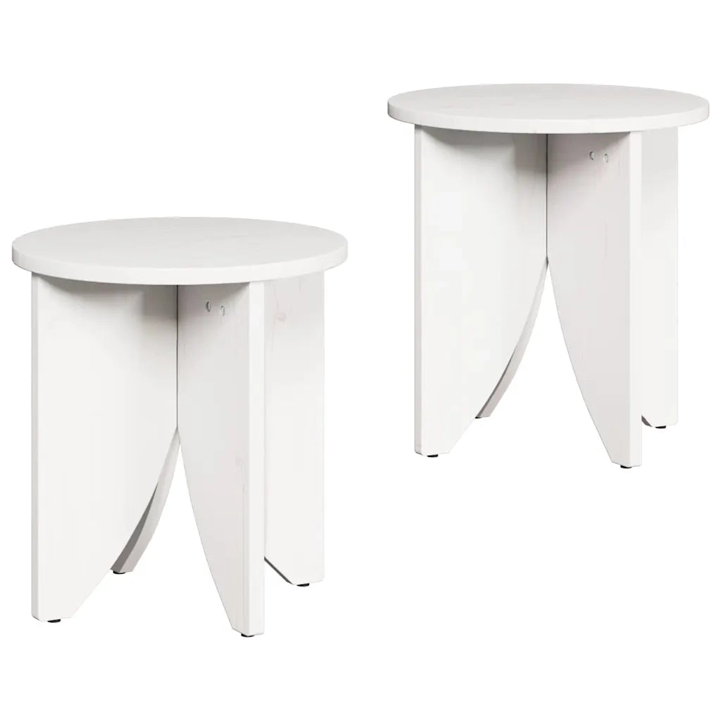 Tavolino da salotto 2 pcs Bianco 873545