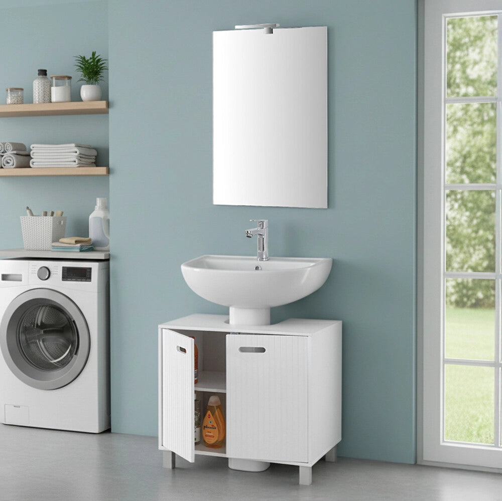 Mobile sottolavabo 60 cm bianco con 2 ante Fast