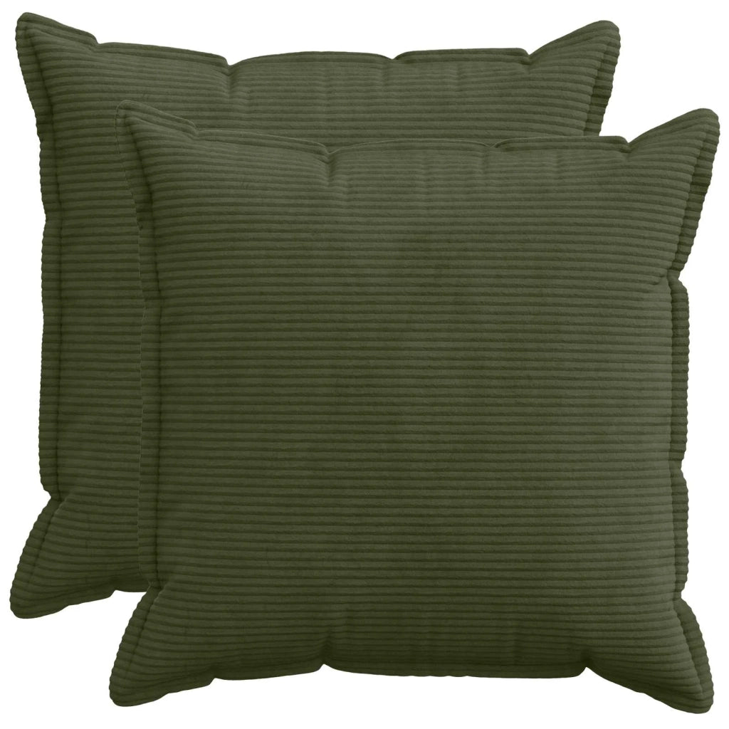 Federa 2 pz HOUTEN Verde 65 x 65 cm corduroy 921047