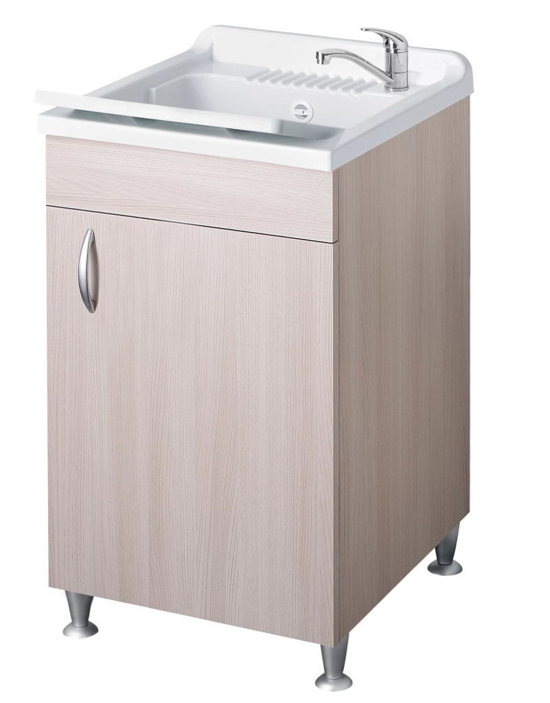 Lavatoio eco 50x50 colore olmo per lavanderia