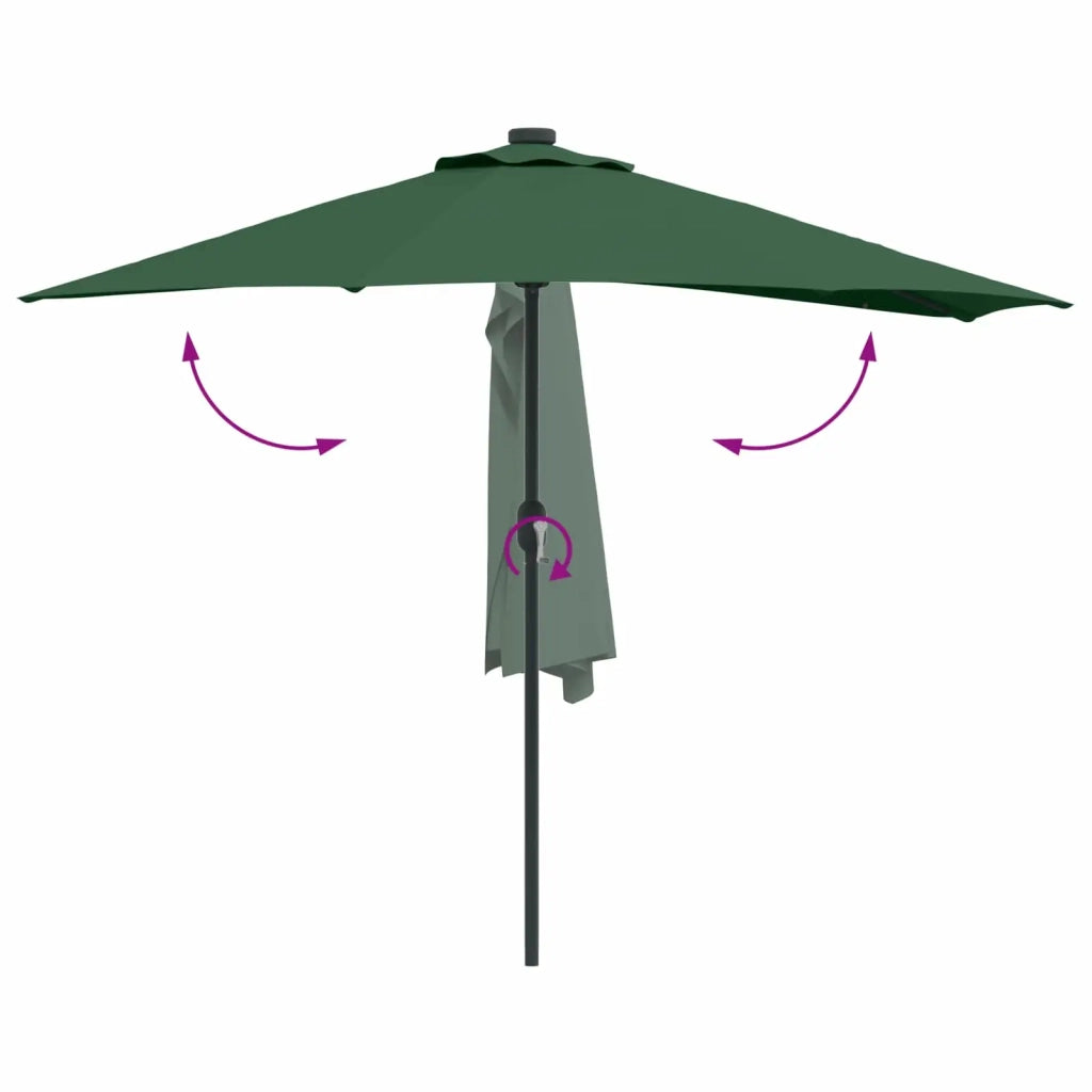 Ombrello da giardino Verde 294 x 150 x 224 cm 42003268