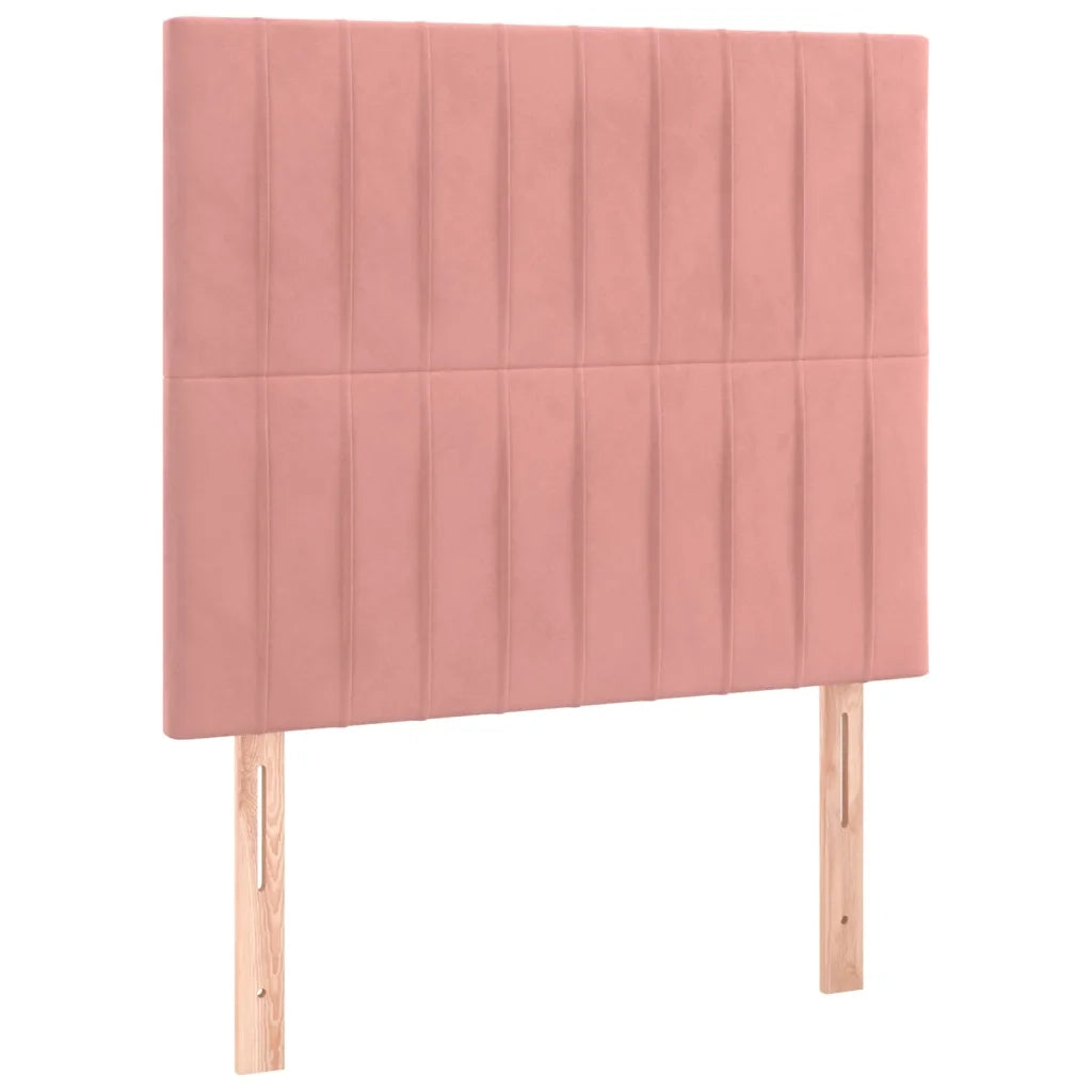 Giroletto a Molle con Materasso Rosa 80x200 cm in Velluto