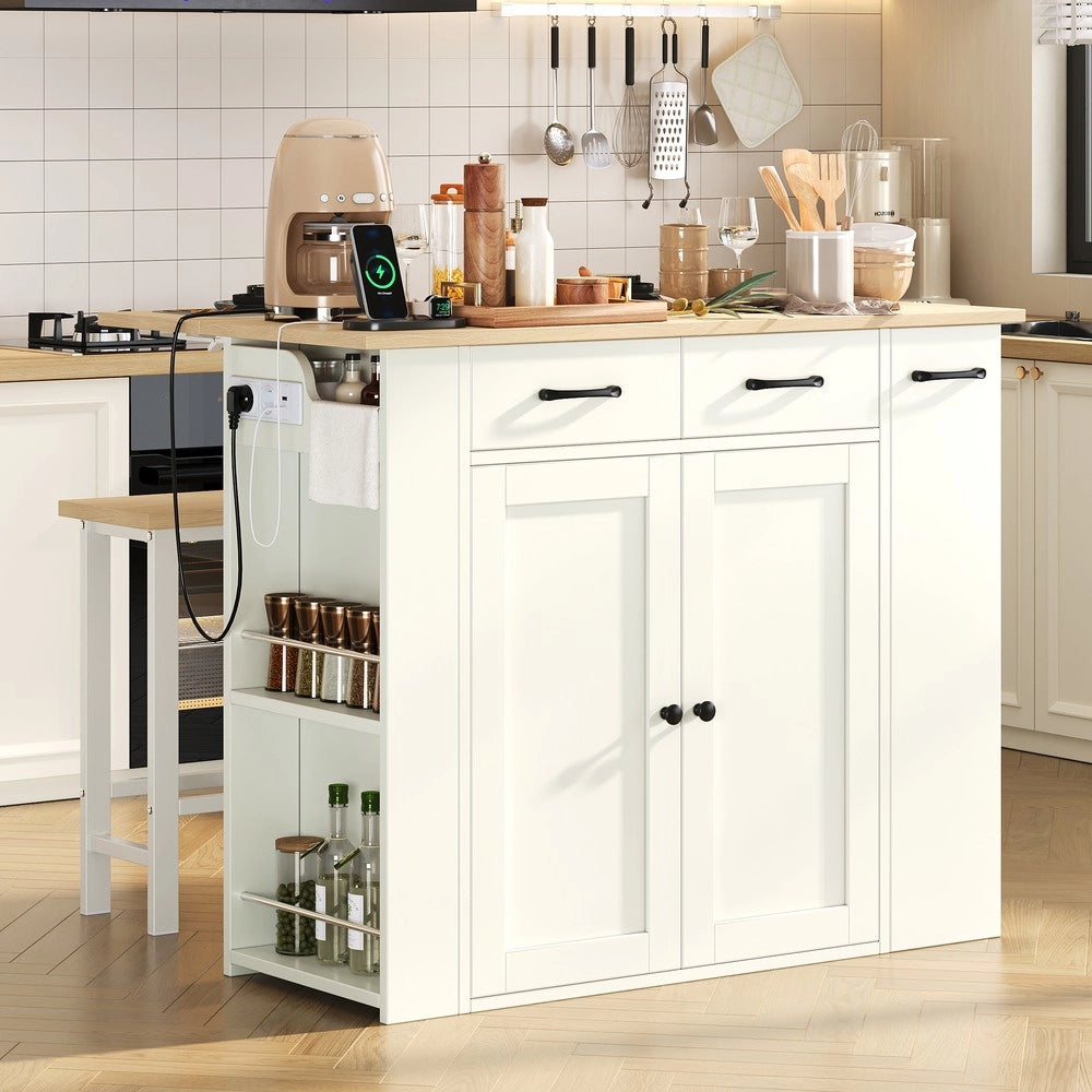 Tavolo da Pranzo Allungabile con Cassetti e 2 Sedie ¨C MINIMAL ¨C Bianco
