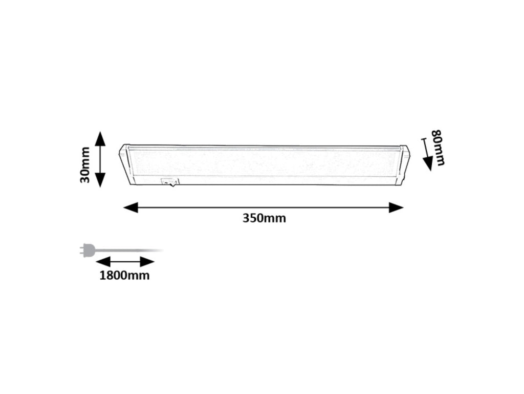 Lampada sottopensile LED 35cm argento 4000K 5W Rabalux