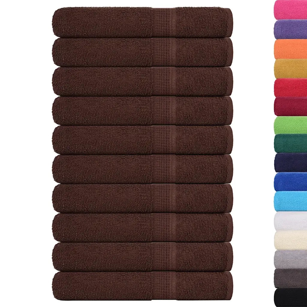 Asciugamani FROGN 10 pz | Teli per bagno Marrone 100x200 cm 360 g/m2