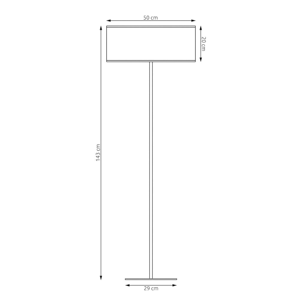 Lampada da terra KARBON 1xE27 nero/marrone Emibig