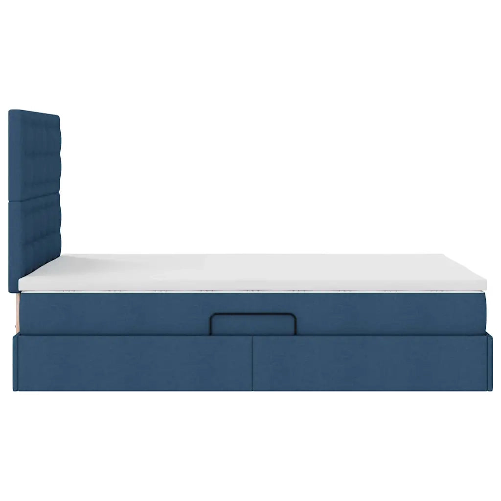 Letto con contenitore e materasso Blu 120 x 200 cm Poliestere 3371903