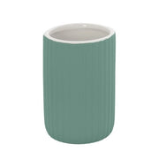 Portaspazzolini bagno da appoggio verde in ceramica soft touch Spring