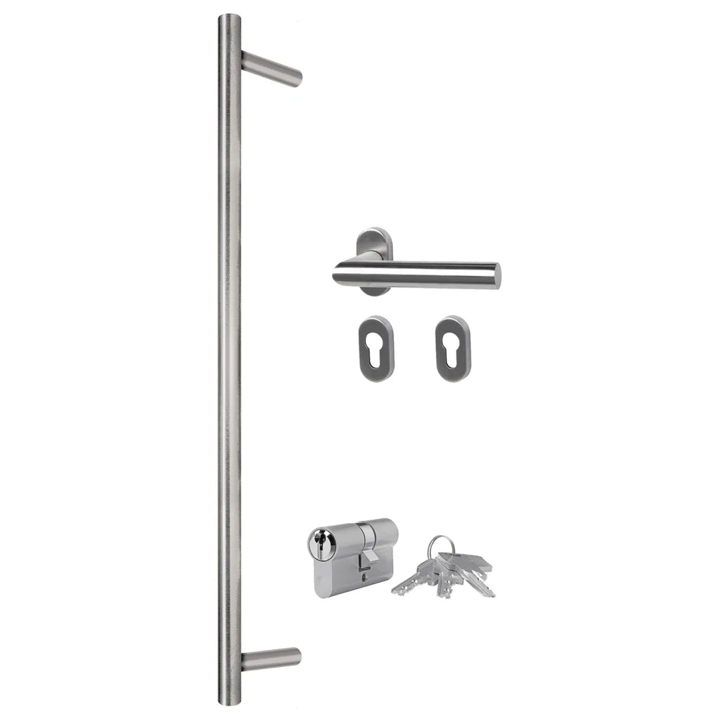 Porta Ingresso Bianca 100x210 cm in Alluminio e PVC
