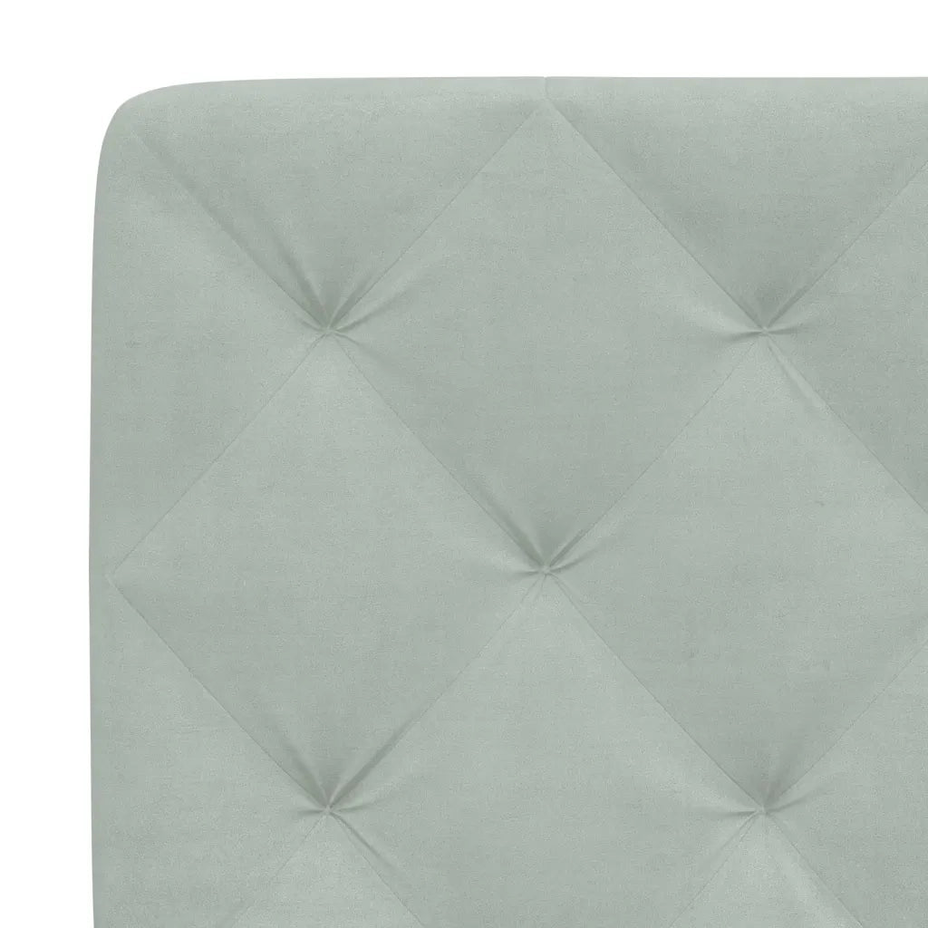 Letto con Materasso Grigio Chiaro 140x190 cm in Velluto