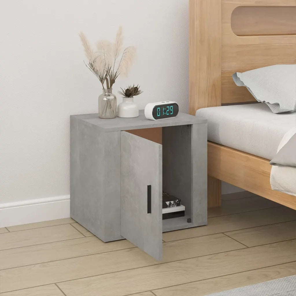 Comodino Grigio Cemento 50x39x47 cm 816696